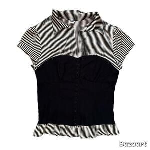 Y2k pinstriped top